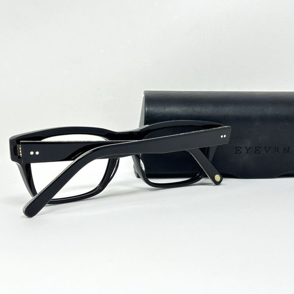 eyevan Del Prado Eyeglasses Frame Black PBK/G Made In Japan 53 [] 18 147 - Picture 11 of 15